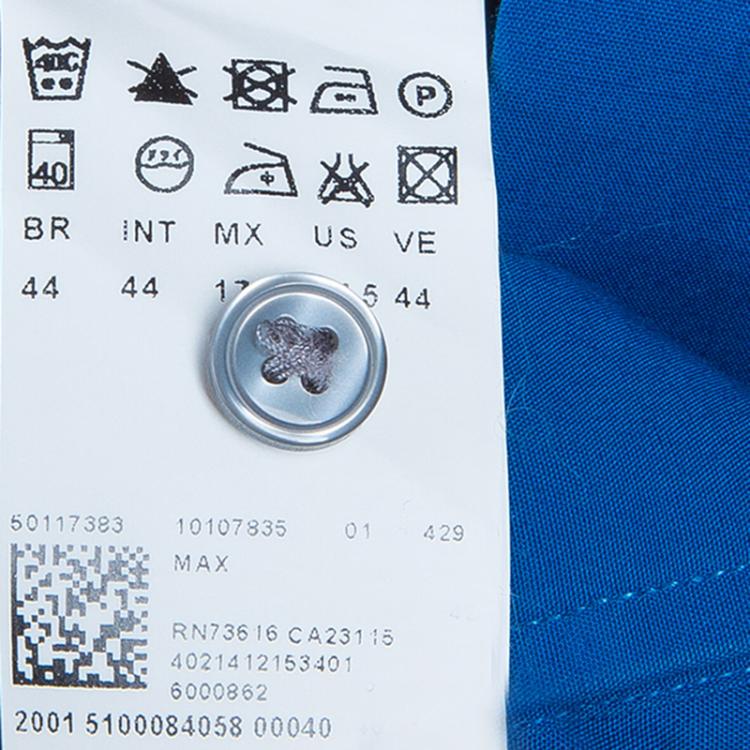 Pre Owned Boss by Hugo Boss Men's Blue Shirt L