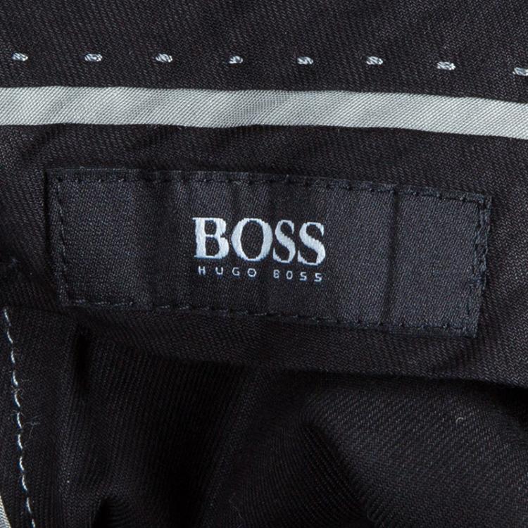 Pre Owned Boss By Hugo Boss Men's Black Trousers XL