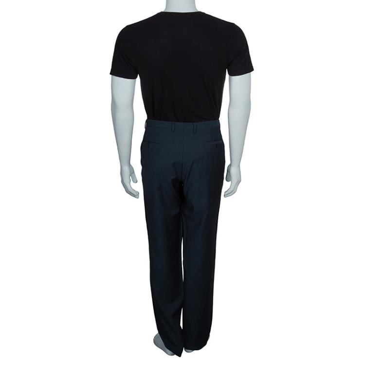 Pre Owned Boss By Hugo Boss Men's Grey Trousers M