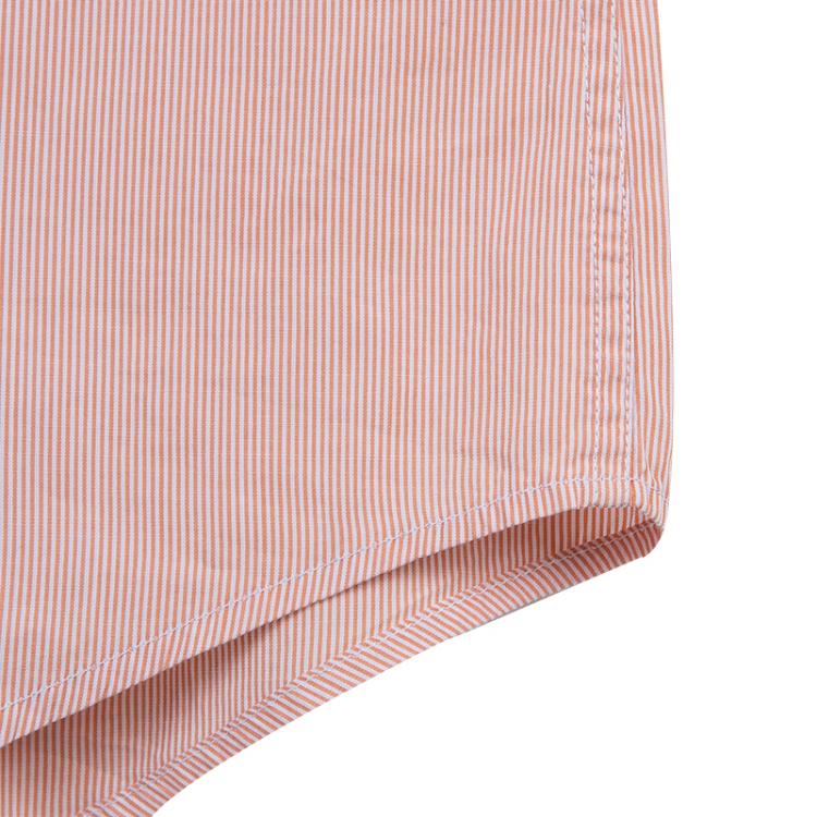 Pre Owned Boss By Hugo Boss Orange Pinstripe Long Sleeve Cotton Shirt S