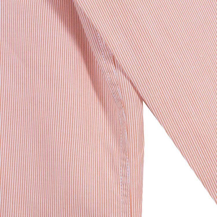 Pre Owned Boss By Hugo Boss Orange Pinstripe Long Sleeve Cotton Shirt S