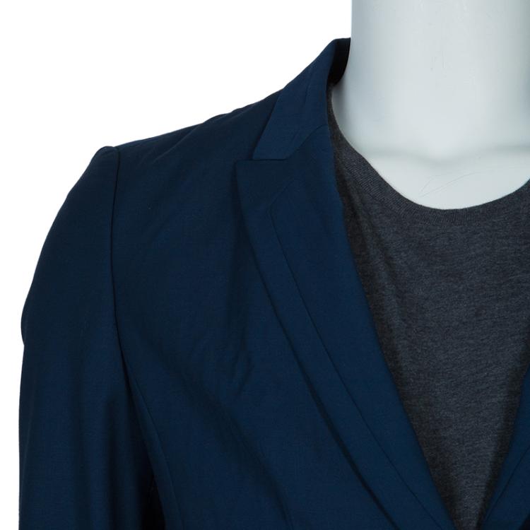 Pre Owned Boss By Hugo Boss Navy Blue Blazer M