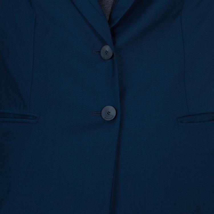 Pre Owned Boss By Hugo Boss Navy Blue Blazer M