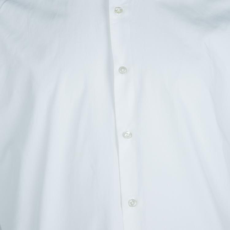 Pre Owned Boss by Hugo Boss White Long Sleeve Buttondown Cotton Shirt L