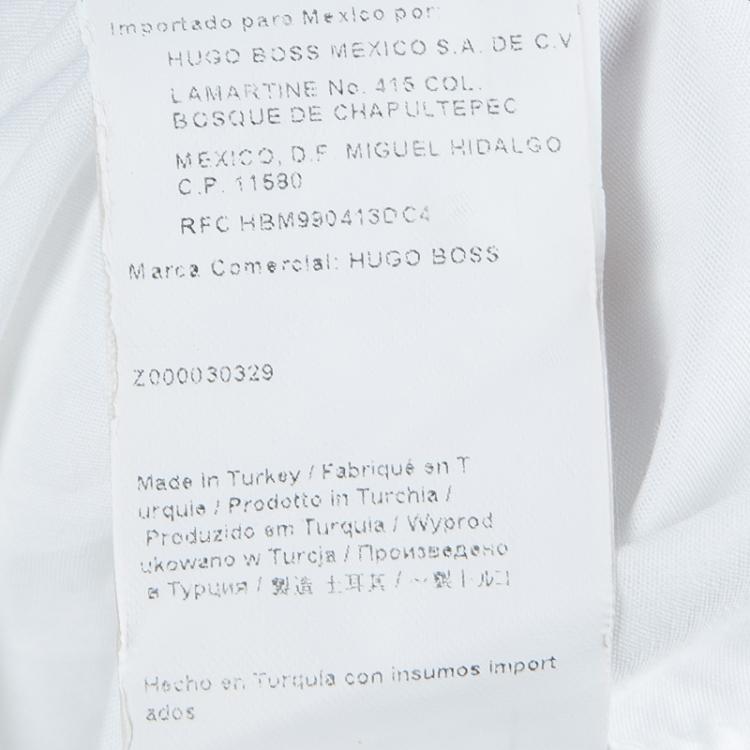 Pre Owned Boss by Hugo Boss White Long Sleeve Buttondown Cotton Shirt L