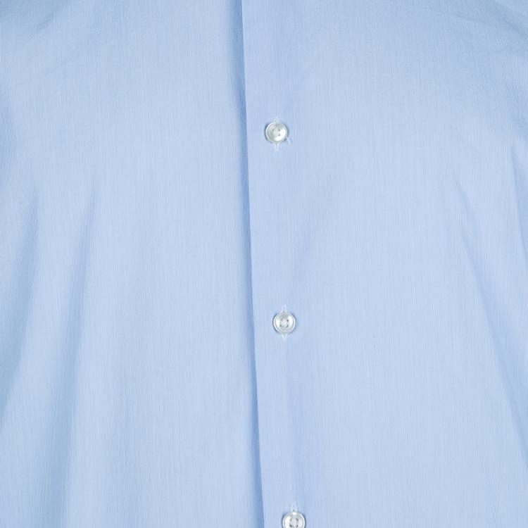 Pre Owned Boss by Hugo Boss Light Blue Long Sleeve Buttondown Shirt XL