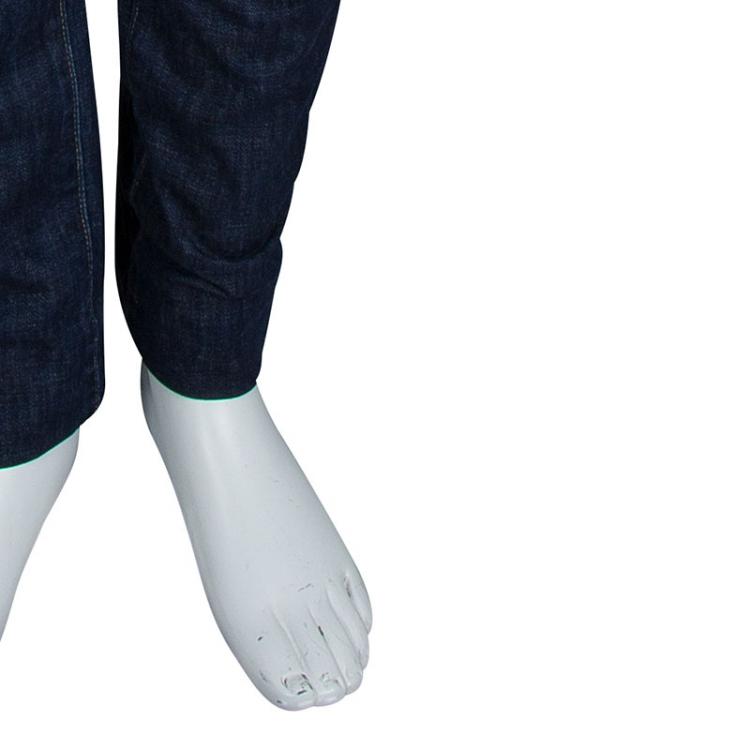 Pre Owned Boss By Hugo Boss Indigo Dark Wash Denim Faded Jeans M
