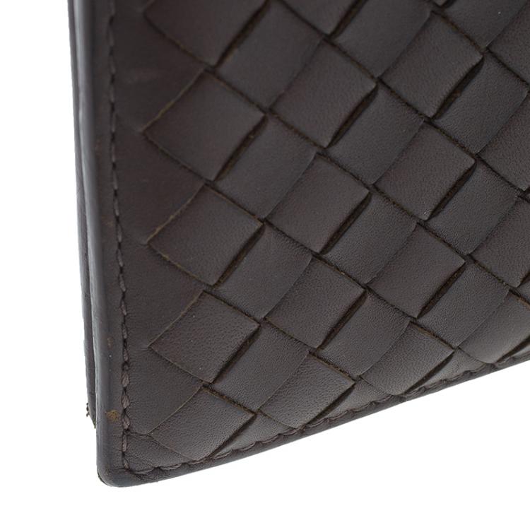 Pre Owned Bottega Veneta Brown Intrecciato Wallet