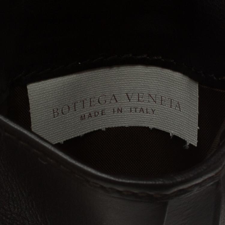 Pre Owned Bottega Veneta Brown Intrecciato Leather Bi-Fold Wallet