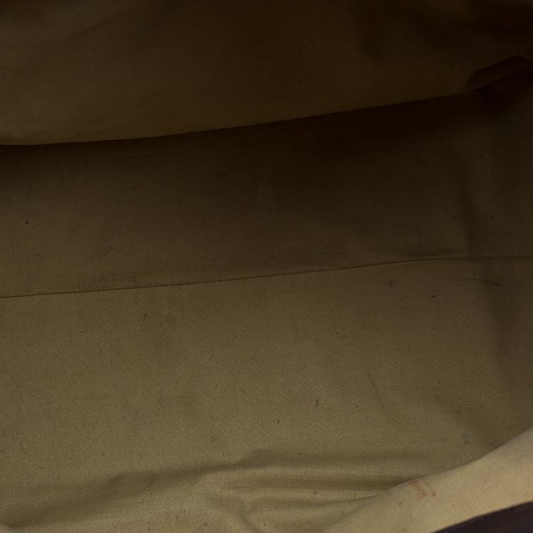 Pre Owned Bottega Veneta Brown Intrecciato Woven Leather Duffel Bag