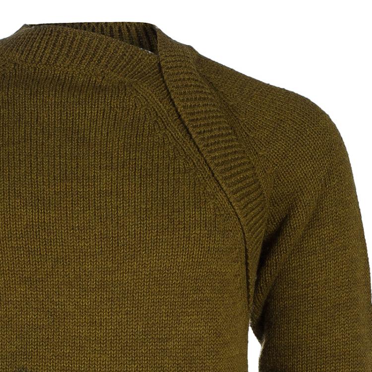 Pre Owned Bottega Veneta Men's Brown Green Knit Sweater M