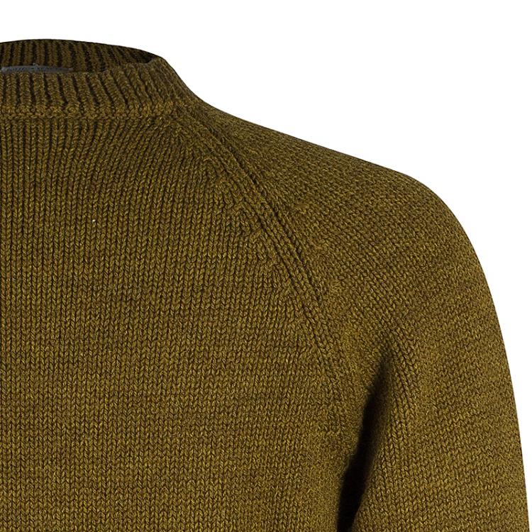 Pre Owned Bottega Veneta Men's Brown Green Knit Sweater M