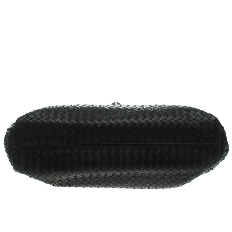 Pre Owned Bottega Veneta Black Intrecciato Leather Briefcase  