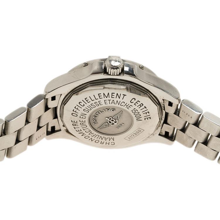 Pre Owned Breitling Yellow Stainless Steel SuperOcean Men's Wristwatch 41.5MM