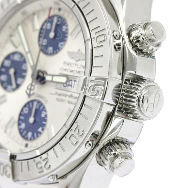 Pre Owned Breitling Silver Stainless Steel Superocean Men's Wristwatch 42MM