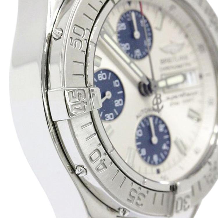 Pre Owned Breitling Silver Stainless Steel Superocean Men's Wristwatch 42MM