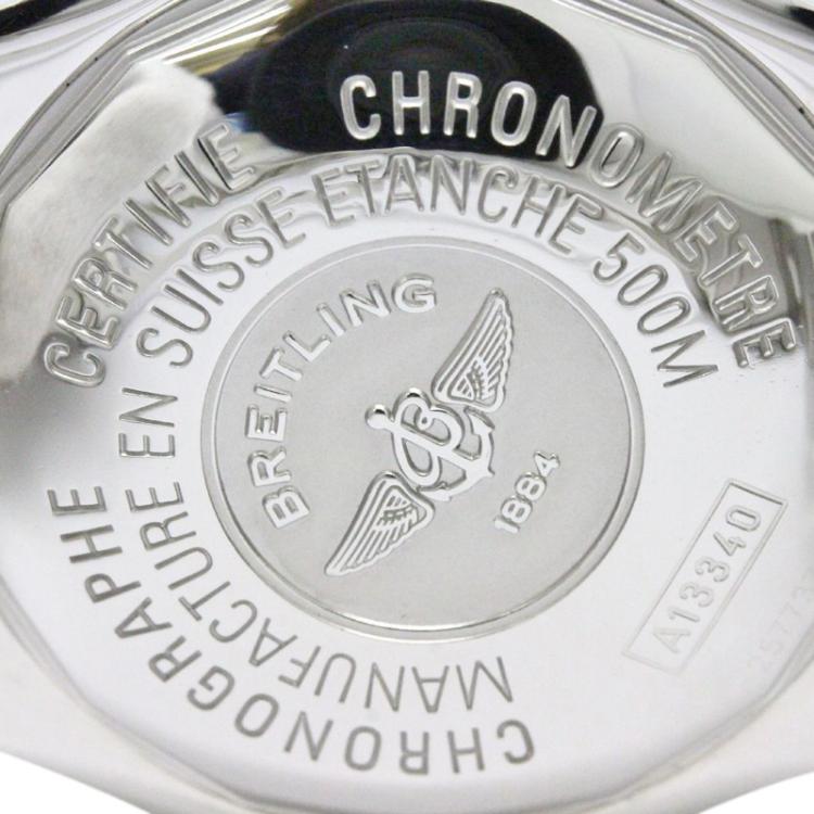 Pre Owned Breitling Silver Stainless Steel Superocean Men's Wristwatch 42MM