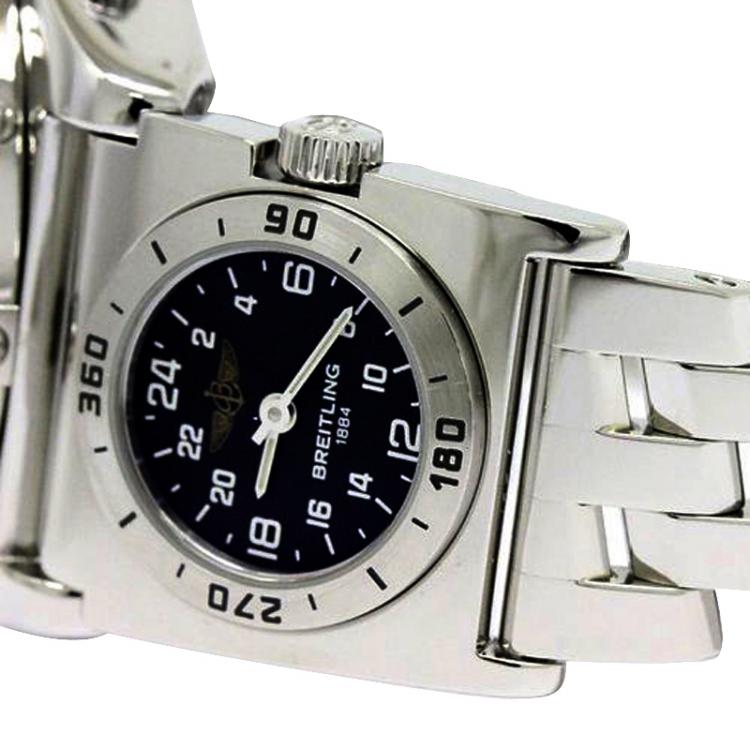 Pre Owned Breitling White Stainless Steel Crosswind Special Men's Wristwatch 44MM