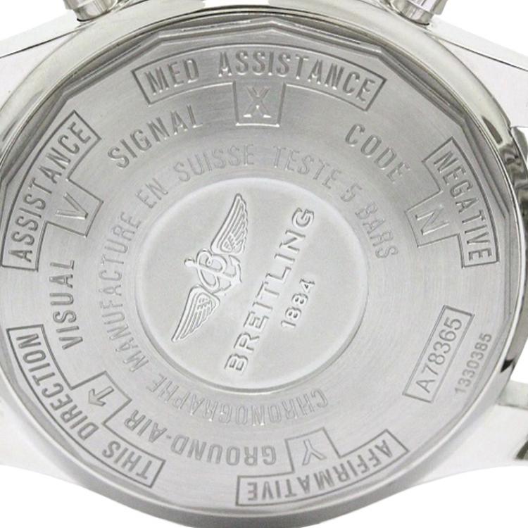 Pre Owned Breitling Silver Stainless Steel Chronospace Men's Wristwatch 48MM