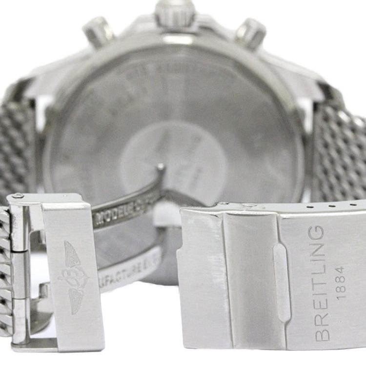 Pre Owned Breitling Silver Stainless Steel Chronospace Men's Wristwatch 48MM