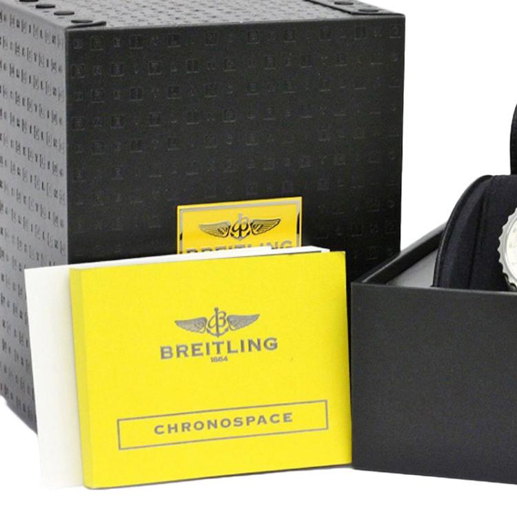 Pre Owned Breitling Silver Stainless Steel Chronospace Men's Wristwatch 48MM