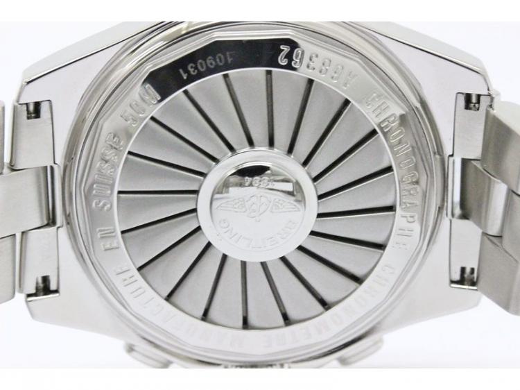 Pre Owned Breitling Blue Stainless Steel B-1 Men's Wristwatch 42MM 