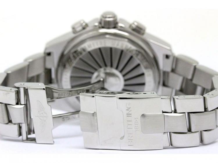 Pre Owned Breitling Blue Stainless Steel B-1 Men's Wristwatch 42MM 