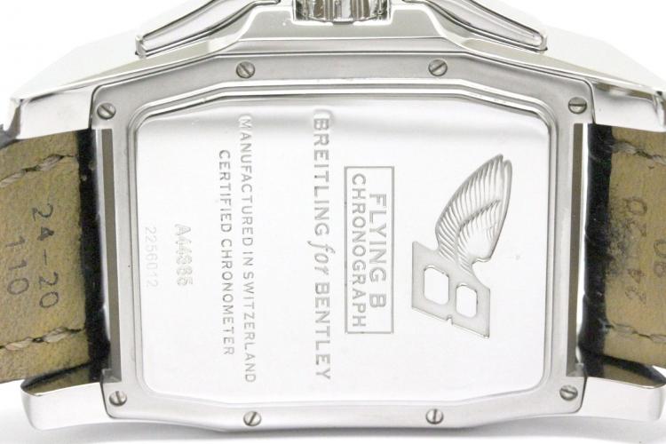 Pre Owned Breitling Black Stainless Steel Bentley Flying B Men's Wristwatch 40MM