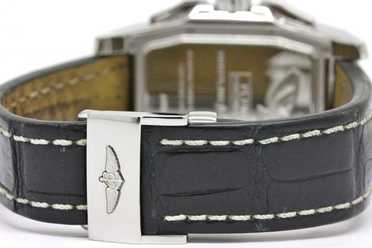 Pre Owned Breitling Black Stainless Steel Bentley Flying B Men's Wristwatch 40MM