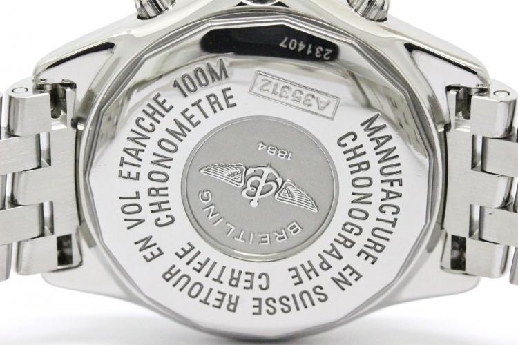 Pre Owned Breitling White Stainless Steel Windrider Men's Wristwatch 38MM