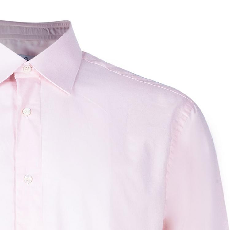 Pre Owned Brioni Men's Light Pink Cotton Shirt L