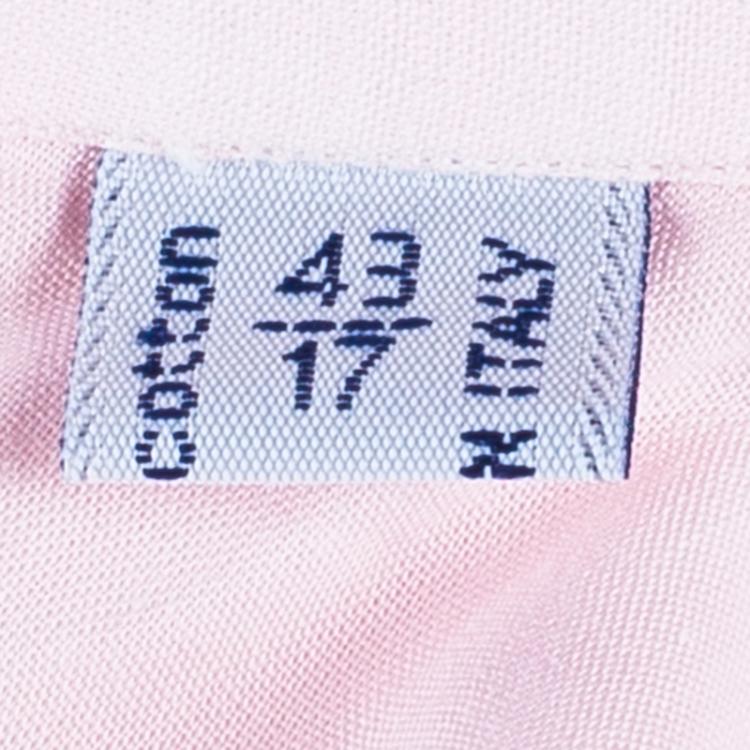 Pre Owned Brioni Men's Light Pink Cotton Shirt L