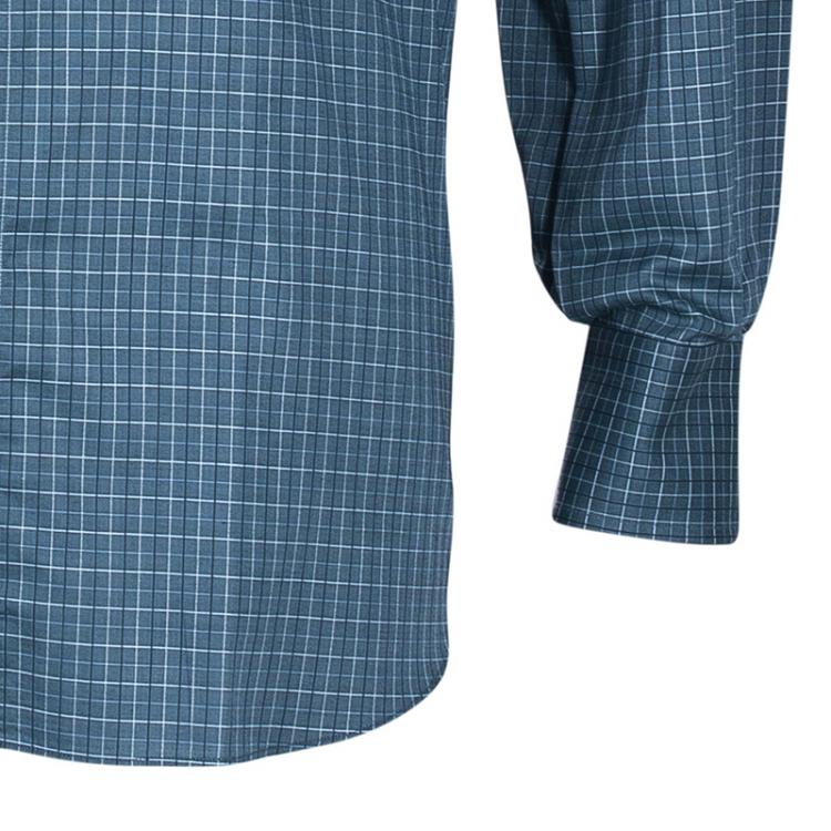 Pre Owned Brioni Men's Blue Checked Shirt L