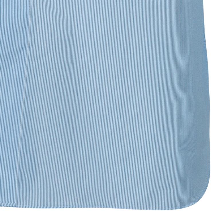 Pre Owned Brioni Men's Light Blue Pinstripe Cotton Shirt  L