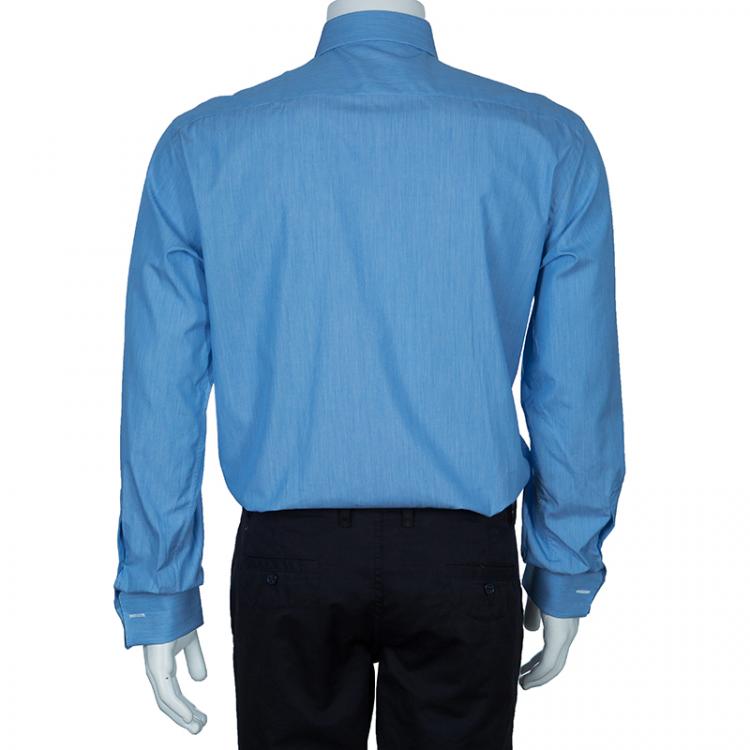 Pre Owned Brioni Men's Light Blue Cotton Shirt M