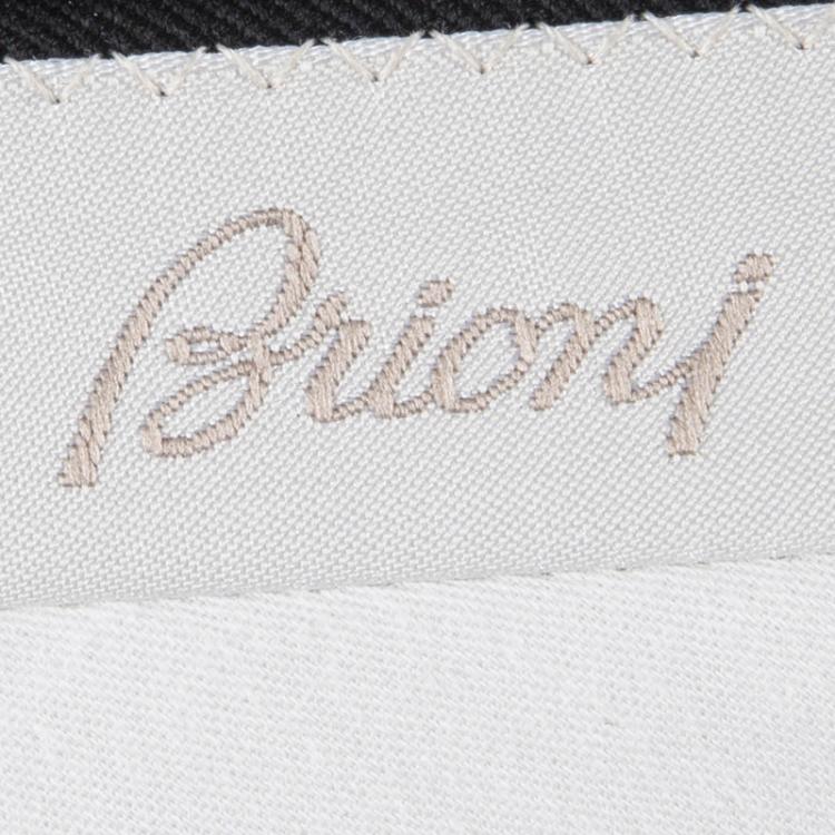 Pre Owned Brioni Black Roman Style Wool Trousers 4XL