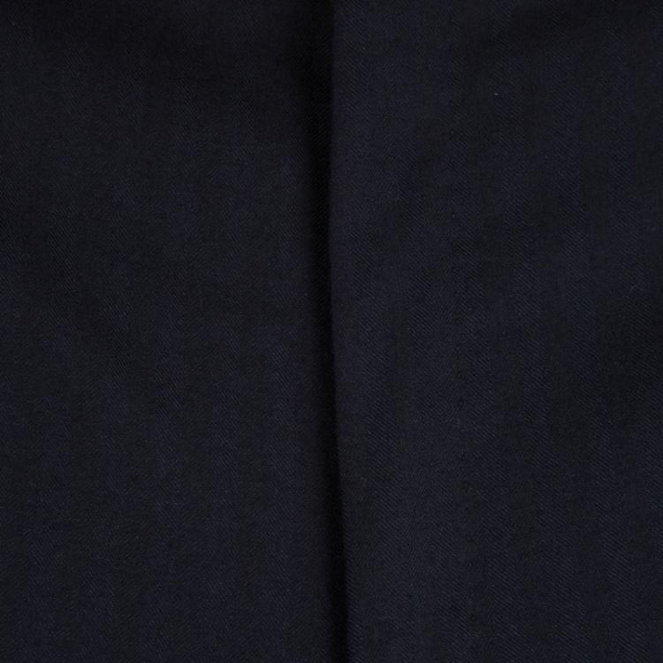 Pre Owned Brioni Navy Blue Herringbone Wool Roman Style Trousers 6XL