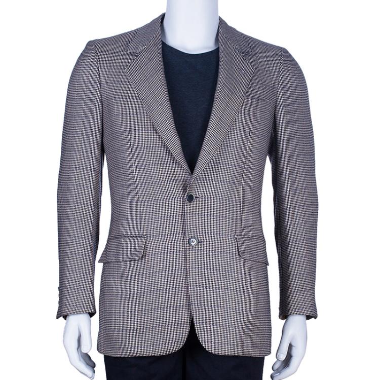 Pre Owned Brioni Men's Multicolor Houndstooth Blazer M