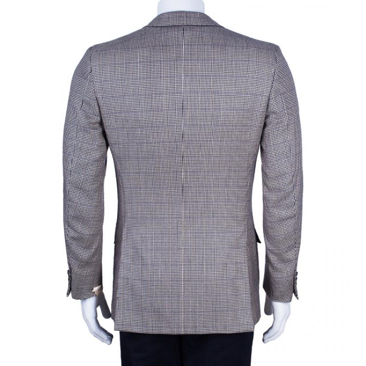 Pre Owned Brioni Men's Multicolor Houndstooth Blazer M