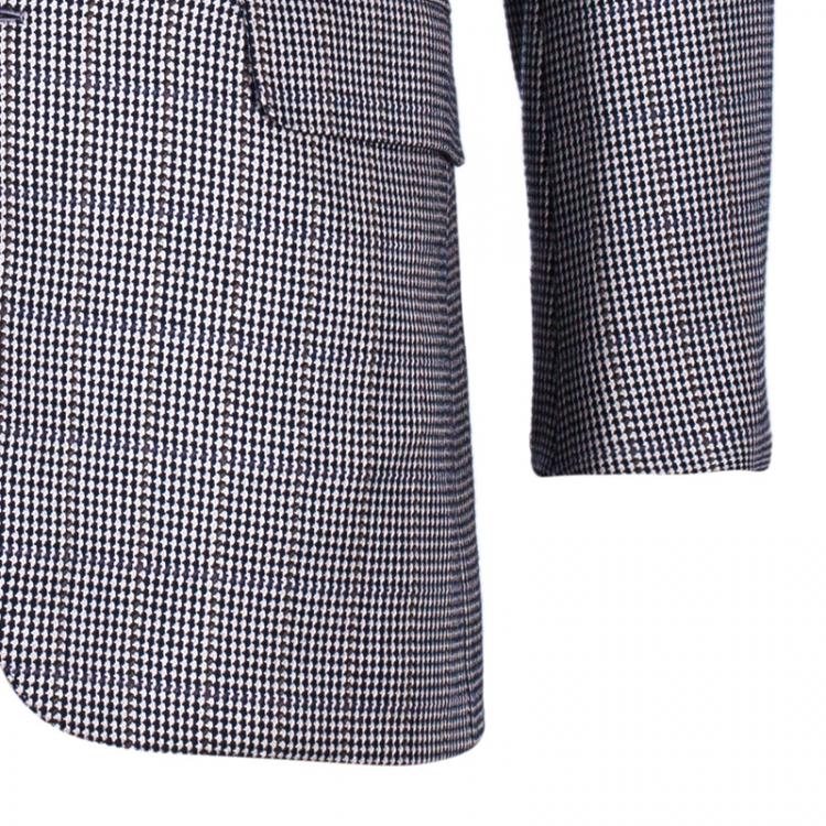 Pre Owned Brioni Men's Multicolor Houndstooth Blazer M