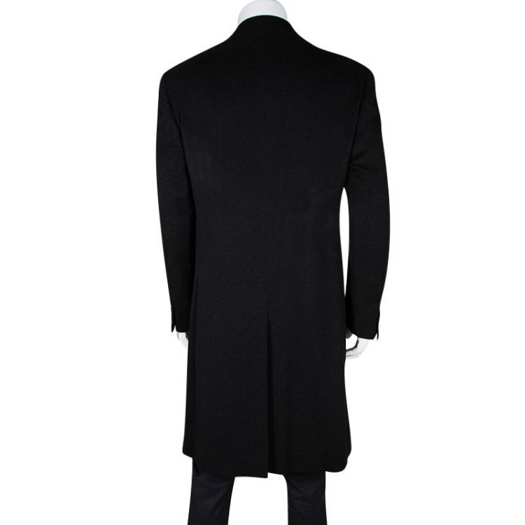 Pre Owned Brioni Black Cashmere Long Coat XL