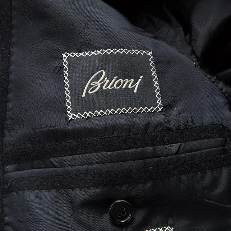 Pre Owned Brioni Black Cashmere Long Coat XL