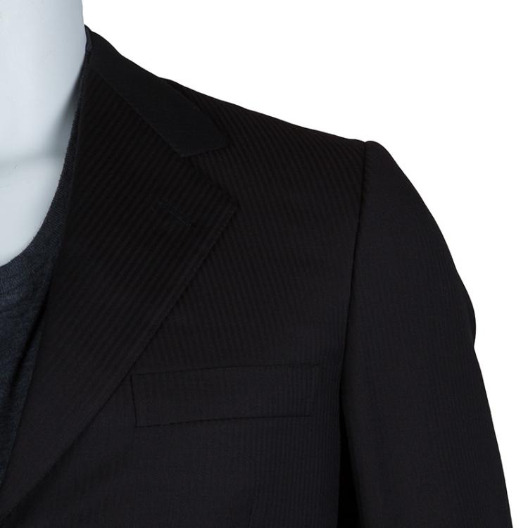 Pre Owned Brioni Dark Brown Striped Suit M
