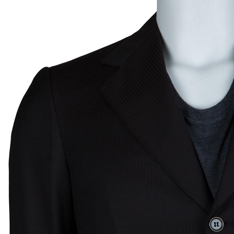 Pre Owned Brioni Dark Brown Striped Suit M