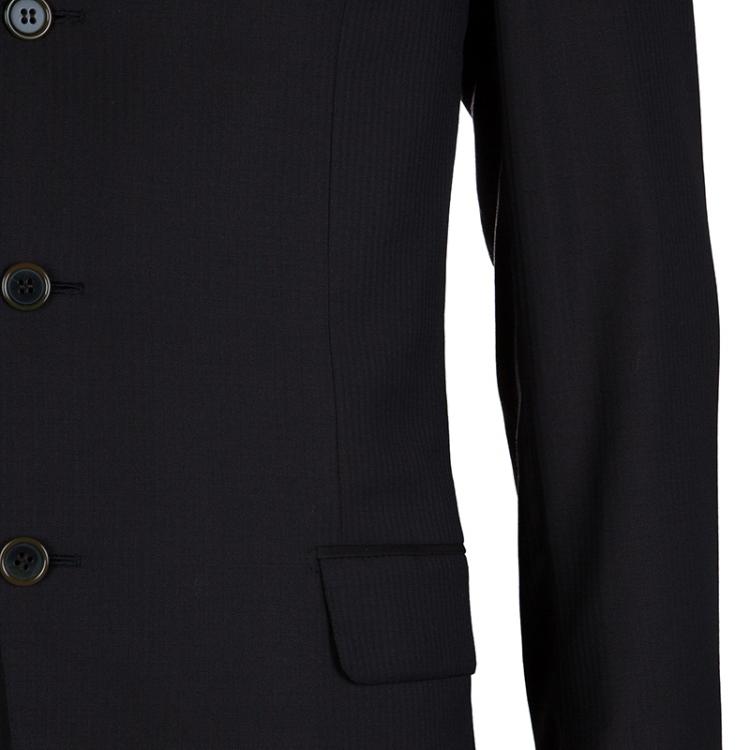 Pre Owned Brioni Dark Brown Striped Suit M