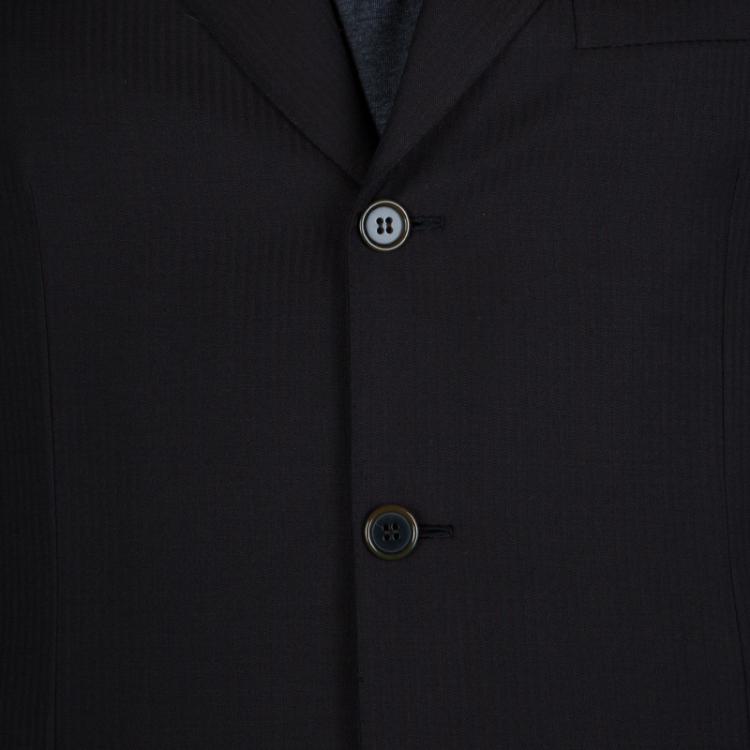 Pre Owned Brioni Dark Brown Striped Suit M