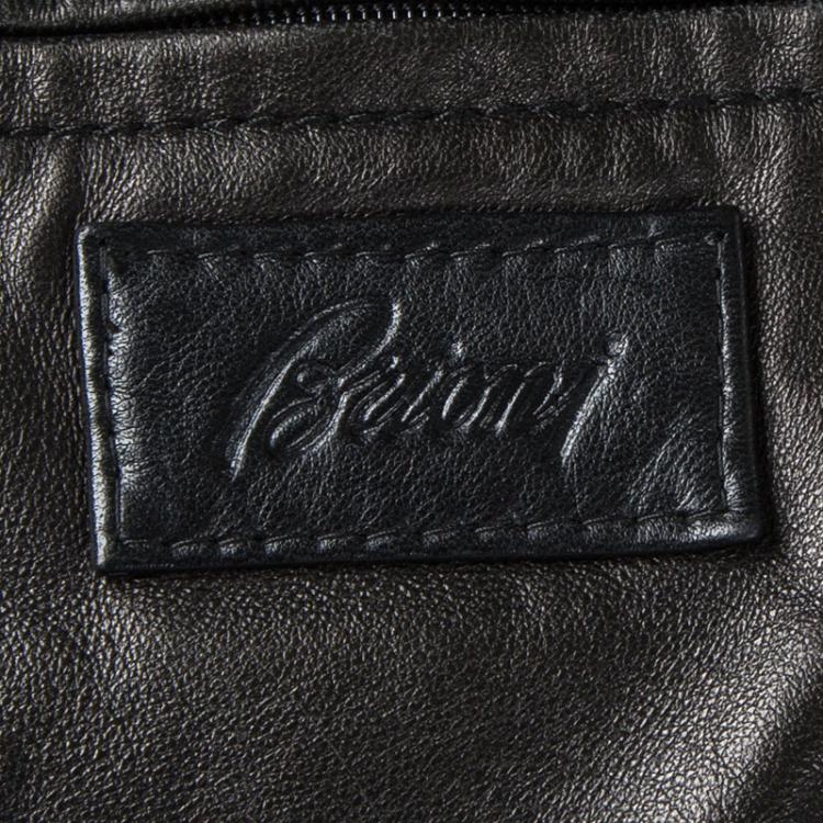 Pre Owned Brioni Black Fur Trim Jacket XXXL