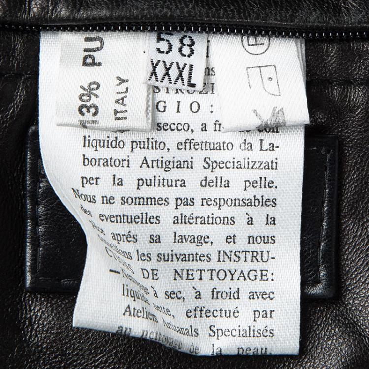Pre Owned Brioni Black Fur Trim Jacket XXXL