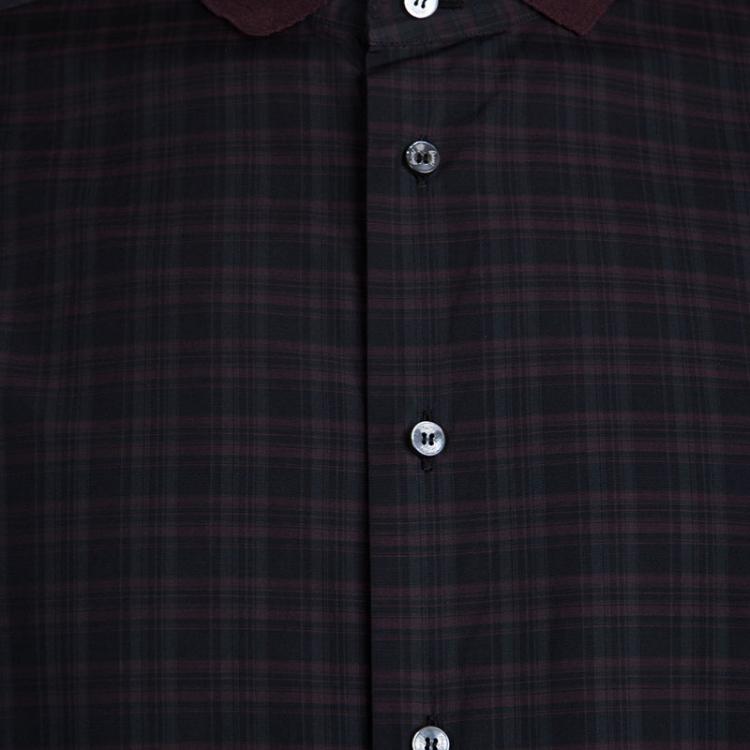 Pre Owned Brioni Multicolor Tartan Plaid Long Sleeve Button Front Shirt XXL