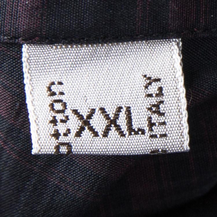 Pre Owned Brioni Multicolor Tartan Plaid Long Sleeve Button Front Shirt XXL